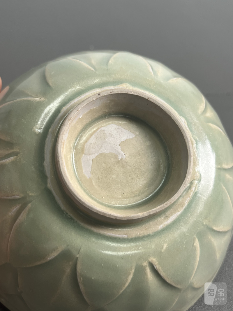明或明以前  耀州窑月白莲瓣碗 - 图18